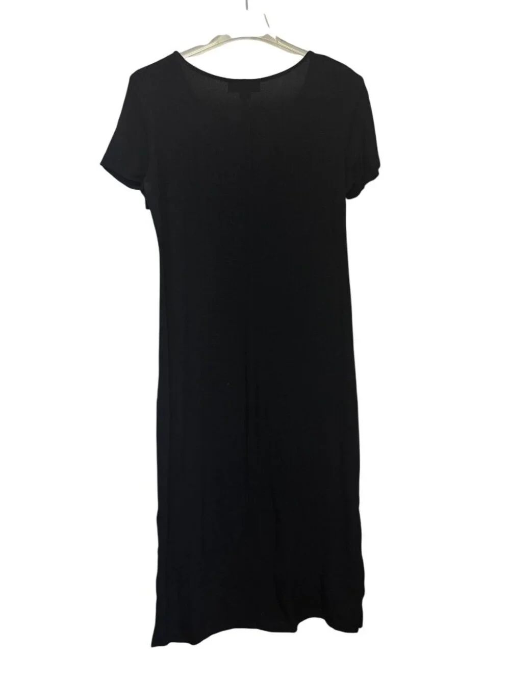 Notations Womens Black Midi Dress With Patterned Button Down Vest Size M - Picture 13 of 14